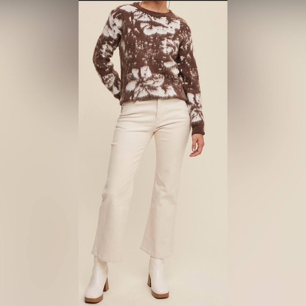 Listicle  Brown and Cream Crewneck Sweater - Picture 9 of 9